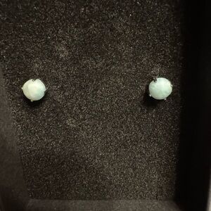 Larimar Blue/White S925 Earring Stud